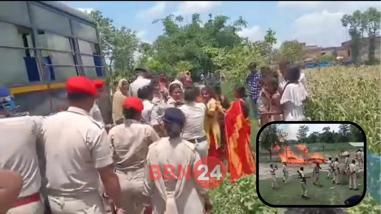 Police Team Attacked During Encroachment Drive West Champaran