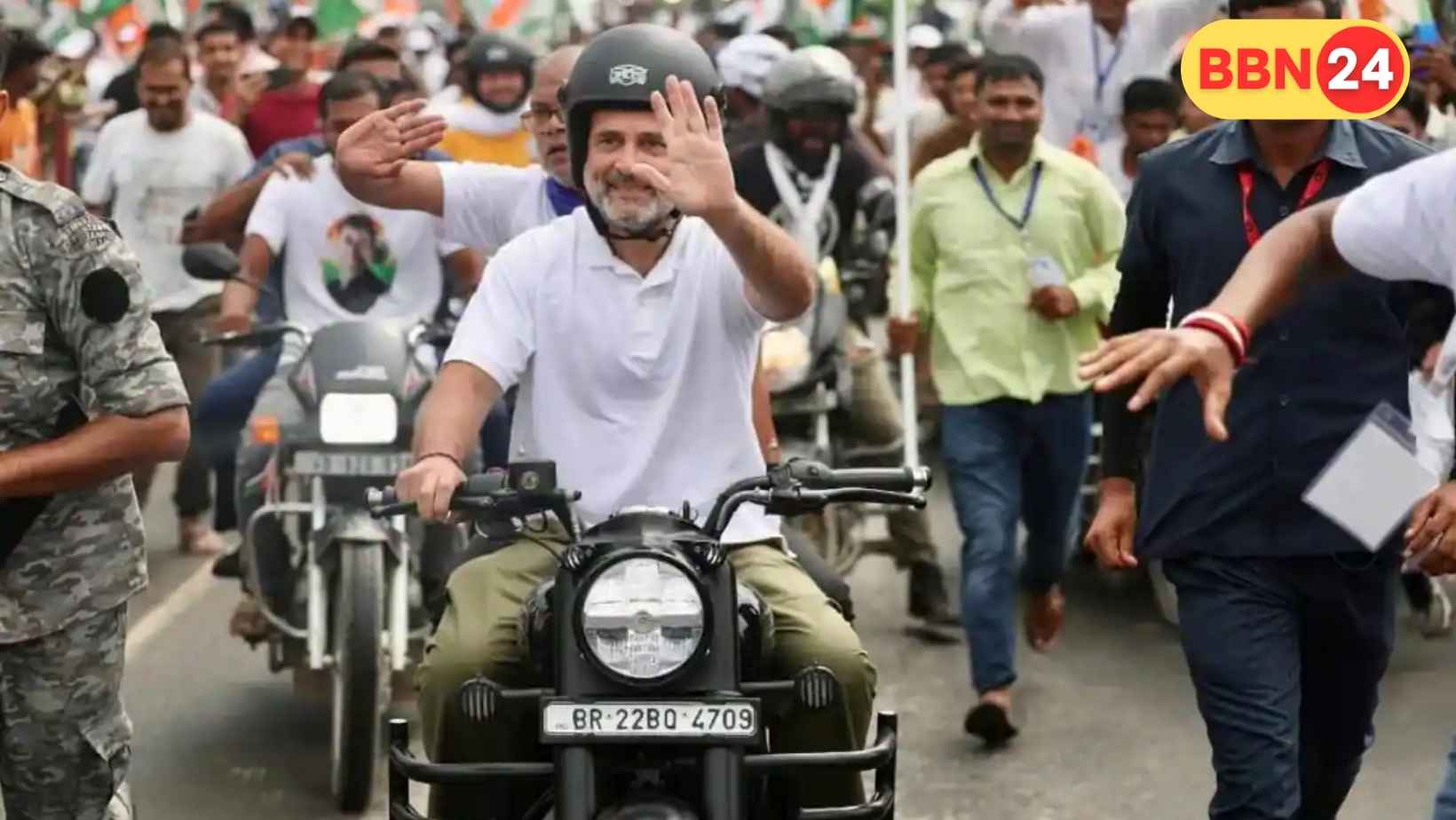 Rahul Gandhi Bullet Ride Bihar Election 2025